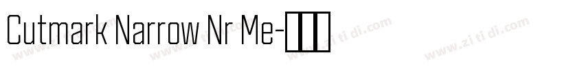 Cutmark Narrow Nr Me字体转换